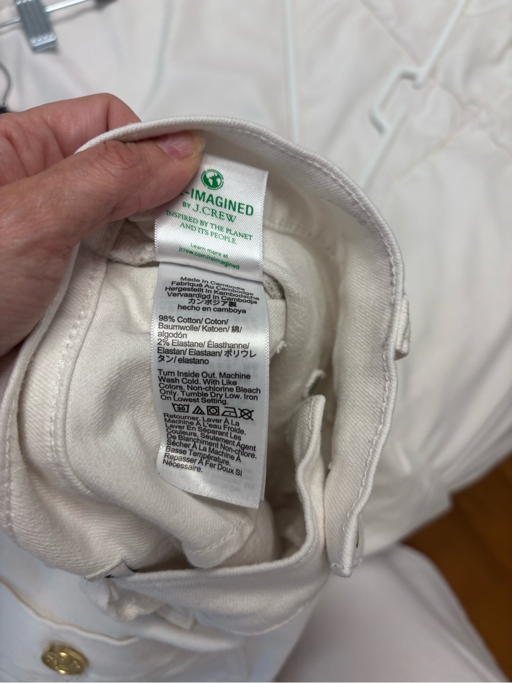 J. Crew Full length Slim White Wide Leg Jeans in white - Picture 15 of 15